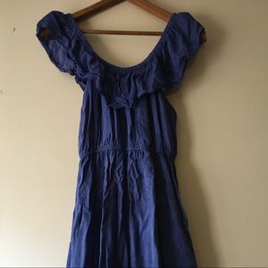 Off The Shoulder Blue Dress